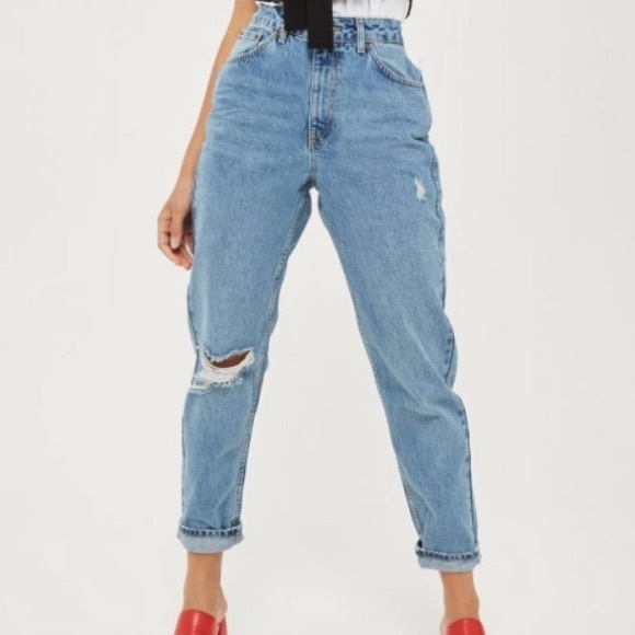 ripped mom jeans topshop